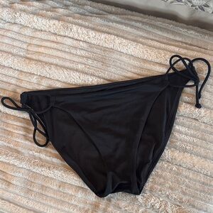 Victoria's Secret Black Tie-Side Bikini Bottom